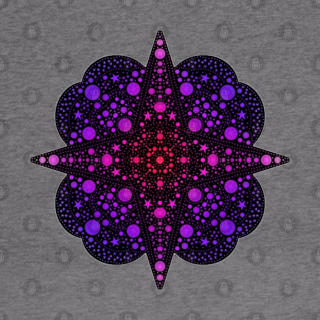 Star Mandala Gradient Pink-Purple by GermainArtistry